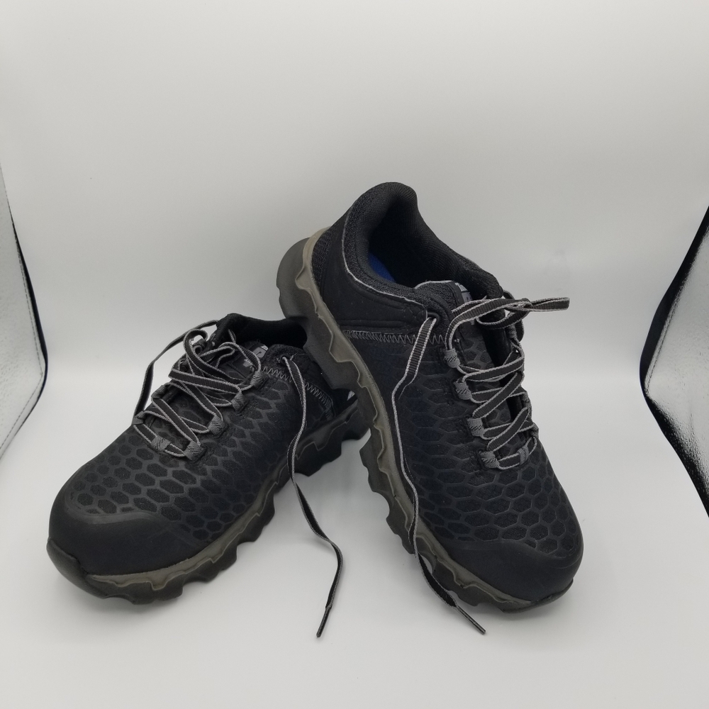 Timberland pro edge steel toe shoe size 8w black and gray